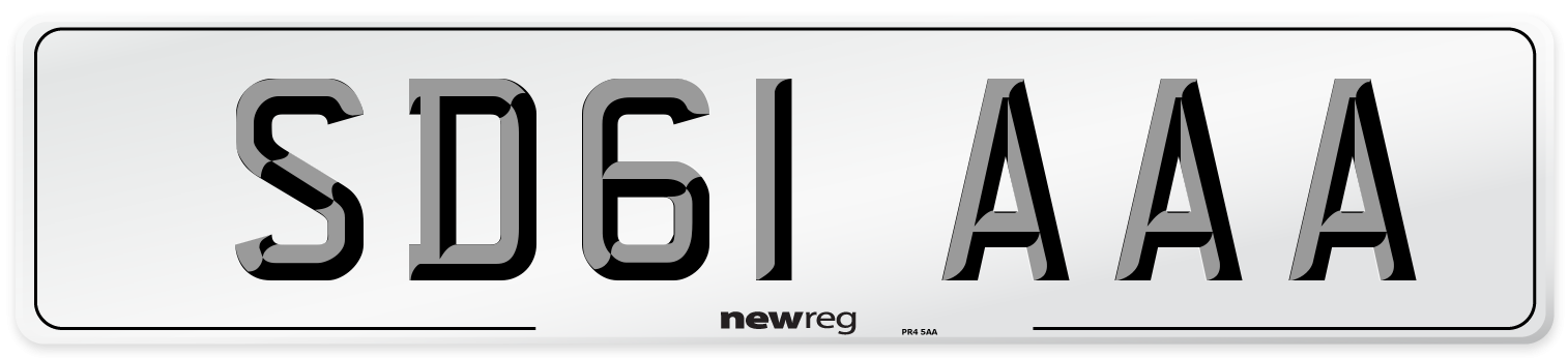 SD61 AAA Number Plate from New Reg